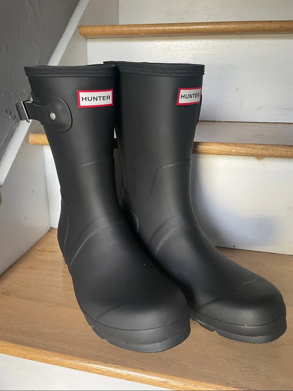 Hunter Black Short Rain Boots